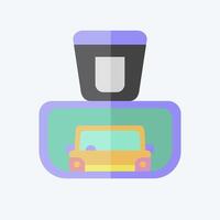 Icon Rear View Mirror. related to Garage symbol. flat style. simple design editable. simple illustration vector