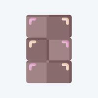 Icon Chocolate. related to Milk and Drink symbol. flat style. simple design editable. simple illustration vector