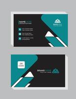 Dynamic Blue and Black Business Card - Modern and Energetic, Vector illustration, Professional Template.