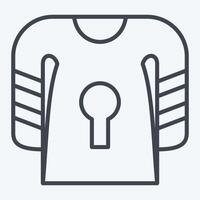 Icon Uniform. related to Hockey Sports symbol. line style. simple design editable vector