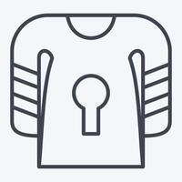 Icon Uniform. related to Hockey Sports symbol. line style. simple design editable vector