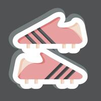 Sticker Cleats. related to Hockey Sports symbol. simple design editable vector