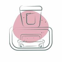 Icon Rear View Mirror. related to Garage symbol. Color Spot Style. simple design editable. simple illustration vector