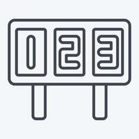 Icon Scoreboard. related to Hockey Sports symbol. line style. simple design editable vector