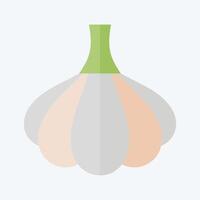 Icon Garlic. related to Spice symbol. flat style. simple design editable. simple illustration vector