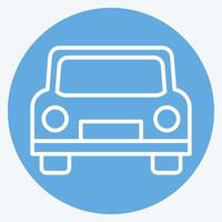 icono taxi. relacionado a ocio y viaje símbolo. azul ojos estilo. sencillo diseño ilustración. vector