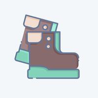 Icon Hiking. related to Leisure and Travel symbol. doodle style. simple design illustration. vector