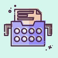 Icon Typewriters. related to Post Office symbol. MBE style. simple design editable. simple illustration vector