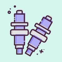 Icon Spark Plug. related to Garage symbol. MBE style. simple design editable. simple illustration vector