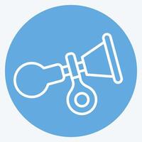 Icon Horn. related to Hockey Sports symbol. blue eyes style. simple design editable vector