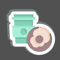 Sticker Breakfast. related to Leisure and Travel symbol. simple design illustration. vector