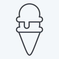 Icon Ice Cream 4. related to Milk and Drink symbol. line style. simple design editable. simple illustration vector