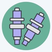 Icon Spark Plug. related to Garage symbol. color mate style. simple design editable. simple illustration vector