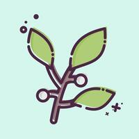 Icon Bay Leaf. related to Spice symbol. MBE style. simple design editable. simple illustration vector