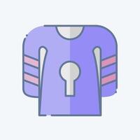 icono uniforme. relacionado a hockey Deportes símbolo. garabatear estilo. sencillo diseño editable vector