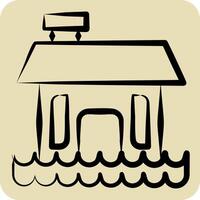 Icon Flood. related to Ecology symbol. hand drawn style. simple design editable. simple illustration vector