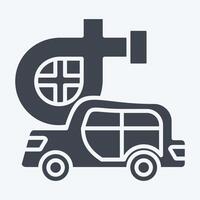 Icon Turbo. related to Garage symbol. glyph style. simple design editable. simple illustration vector