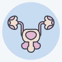 Icon Bladder. related to Human Organ symbol. color mate style. simple design editable. simple illustration vector