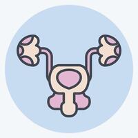 Icon Bladder. related to Human Organ symbol. color mate style. simple design editable. simple illustration vector