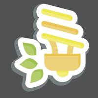 Sticker Icon Green Energy. related to Ecology symbol. simple design editable. simple illustration vector