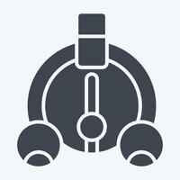 Icon Fuel Gauge. related to Garage symbol. glyph style. simple design editable. simple illustration vector