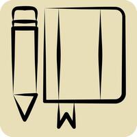 Icon Sketch Book. related to Post Office symbol. hand drawn style. simple design editable. simple illustration vector