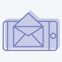 Icon Email. related to Post Office symbol. two tone style. simple design editable. simple illustration vector