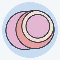Icon Coconut 2. related to Milk and Drink symbol. color mate style. simple design editable. simple illustration vector
