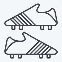 Icon Cleats. related to Hockey Sports symbol. line style. simple design editable vector