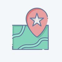 Icon Map 2. related to Leisure and Travel symbol. doodle style. simple design illustration. vector