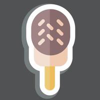 Sticker Ice cream. related to Milk and Drink symbol. simple design editable. simple illustration vector