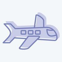 Icon Flight. related to Leisure and Travel symbol. two tone style. simple design illustration. vector