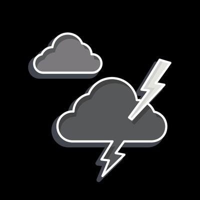 Icon Storm. related to Leisure and Travel symbol. glossy style. simple design illustration.