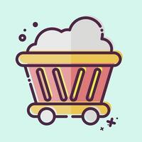 Icon Coal Cart. related to Ecology symbol. MBE style. simple design editable. simple illustration vector