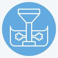 Icon Hydro Turbine. related to Ecology symbol. blue eyes style. simple design editable. simple illustration vector