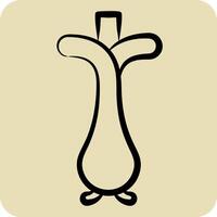 Icon Leek. related to Spice symbol. hand drawn style. simple design editable. simple illustration vector