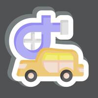 Sticker Turbo. related to Garage symbol. simple design editable. simple illustration vector