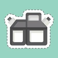 Sticker line cut Fuel Tank. related to Garage symbol. simple design editable. simple illustration vector