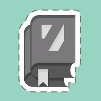 Sticker line cut Knowledge. related to Post Office symbol. simple design editable. simple illustration vector