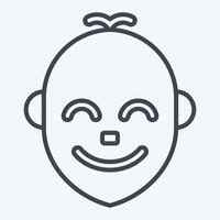Icon Baby. related to Milk and Drink symbol. line style. simple design editable. simple illustration vector