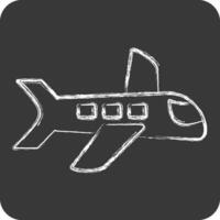 Icon Flight. related to Leisure and Travel symbol. chalk Style. simple design illustration. vector