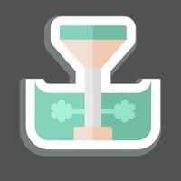 Sticker Hydro Turbine. related to Ecology symbol. simple design editable. simple illustration vector