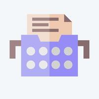 Icon Typewriters. related to Post Office symbol. flat style. simple design editable. simple illustration vector