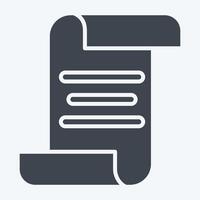 Icon Scroll. related to Post Office symbol. glyph style. simple design editable. simple illustration vector