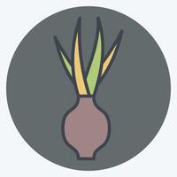 Icon Onion. related to Spice symbol. color mate style. simple design editable. simple illustration vector