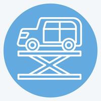 Icon Car Jack. related to Garage symbol. blue eyes style. simple design editable. simple illustration vector