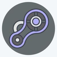 Icon Timing Chain. related to Garage symbol. color mate style. simple design editable. simple illustration vector