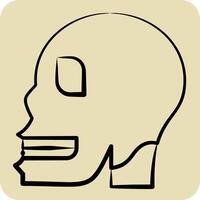 Icon Bone. related to Human Organ symbol. hand drawn style. simple design editable. simple illustration vector