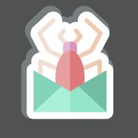 Sticker Spam. related to Post Office symbol. simple design editable. simple illustration vector