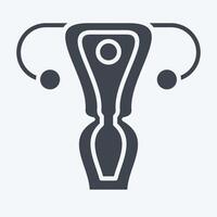 Icon Uterus. related to Human Organ symbol. glyph style. simple design editable. simple illustration vector